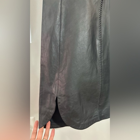 NWT Isabel Marant Robe Blazen Black Leather Dress FR 38 (US 6) - Picture 10 of 16